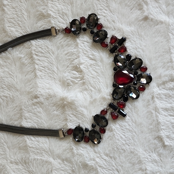 WHBM - Ruby and Silver Necklace - Picture 1 of 5